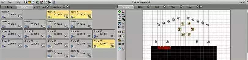 Pro DMX scenes